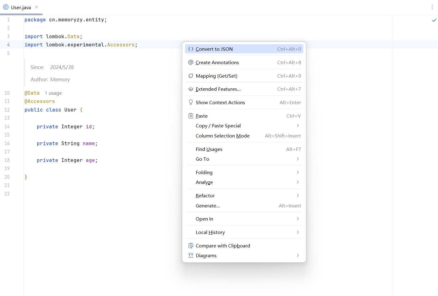 Java bean to json Java bean to json